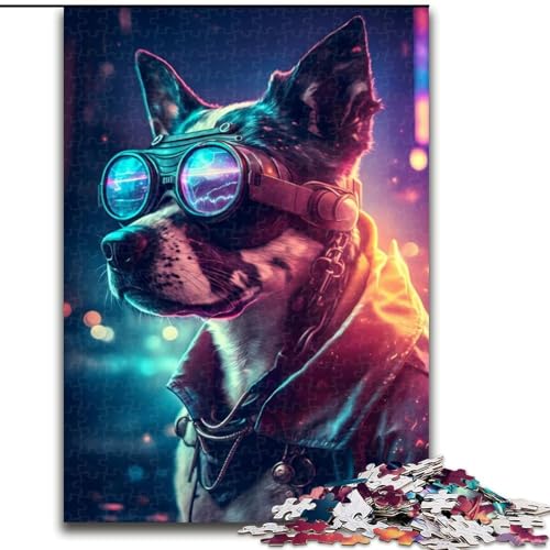 Puzzle 1000 Teile, Hunde-Retro-Puzzle aus Holz, anspruchsvolles Denkspiel für Teenager, Familienspaß, DIY-Heimdekor-Geschenk, 1000 Teile(50x75cm) von MrChunlong