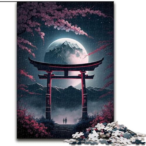 Puzzle 1000 Teile, Japanisches Torii-Tor, Puzzle aus Holz, anspruchsvolles Denkspiel für Teenager, unterhaltsames interaktives Spiel für die ganze Familie, 1000 Teile(50x75cm) von MrChunlong