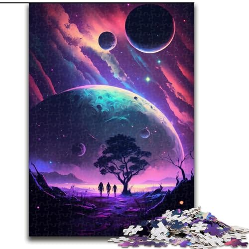 Puzzle 1000 Teile, Planetenbaum-Puzzle aus Holz, anspruchsvolles Denkspiel für Teenager, Spaß für den Familienspielabend, 1000 Teile(50x75cm) von MrChunlong
