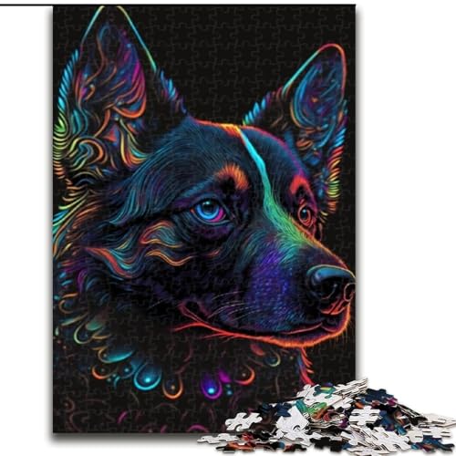 Puzzle 1000 Teile, Tier-Wolf-Puzzle aus Pappe, anspruchsvolles Denkspiel für Teenager, unterhaltsames interaktives Spiel für die ganze Familie, 1000 Teile(26x38cm) von MrChunlong