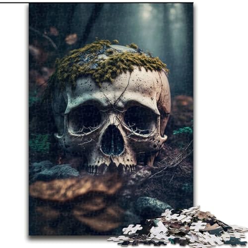 Puzzle 1000 Teile, Totenkopf im Wald, Puzzle aus Pappe, anspruchsvolles Denkspiel für Teenager, unterhaltsames interaktives Spiel für die ganze Familie, 1000 Teile(26x38cm) von MrChunlong