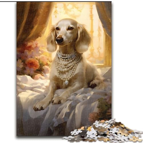 Puzzle 1000 Teile, Verwöhnter Welpe, Puzzle aus Holz, anspruchsvolles Denkspiel für Teenager, Familienspaß, DIY-Geschenk zur Heimdekoration, 1000 Teile(50x75cm) von MrChunlong