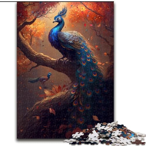Puzzle 1000 Teile, bunter Pfau aus Holz, Geschenkidee für die Feiertage, humorvolles Kunstwerk, detailliertes Kunstwerk, 50x75cm, für Geburtstag, Feiertag, Weihnachten, Halloween Puzzle 1000 Teile, bunter Pfau aus Holz, Geschenkidee für die Feiertage, humorvolles Kunstwerk, detailliertes Kunstwerk, 50x75cm, für Geburtstag, Feiertag, Weihnachten, Halloween von MrChunlong