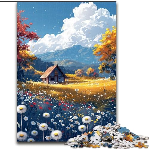 Puzzle 1000 Teile Anime-Landschaftspuzzle aus Pappe, anspruchsvolles Denkspiel für Teenager, unterhaltsames interaktives Spiel für die ganze Familie, 1000 Teile(26x38cm) von MrChunlong