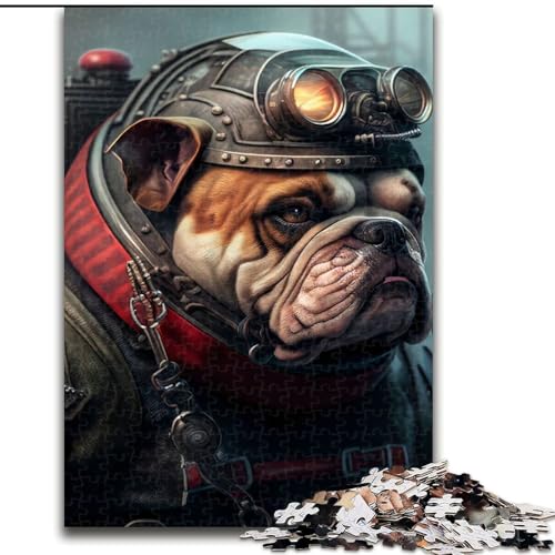 Puzzle 1000 Teile Bulldog-Puzzle aus Holz, anspruchsvolles Denkspiel für Teenager, unterhaltsames interaktives Spiel für die ganze Familie, 1000 Teile(50x75cm) von MrChunlong