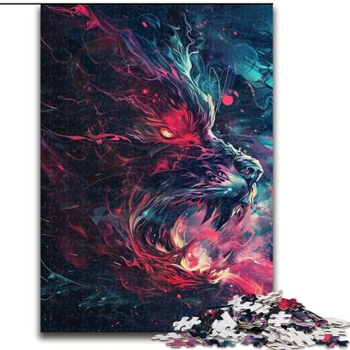 Puzzle 1000 Teile Bunter Drache aus Holz, lustige Aktivität für zu Hause 50x75cm Denkspiel für Teenager Puzzle 1000 Teile Bunter Drache aus Holz, lustige Aktivität für zu Hause 50x75cm Denkspiel für Teenager von MrChunlong