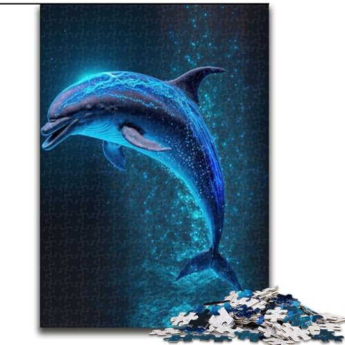 Puzzle 1000 Teile Delfin-Puzzle aus Holz, anspruchsvolles Denkspiel für Teenager, unterhaltsames interaktives Spiel für die ganze Familie, 1000 Teile(50x75cm) von MrChunlong
