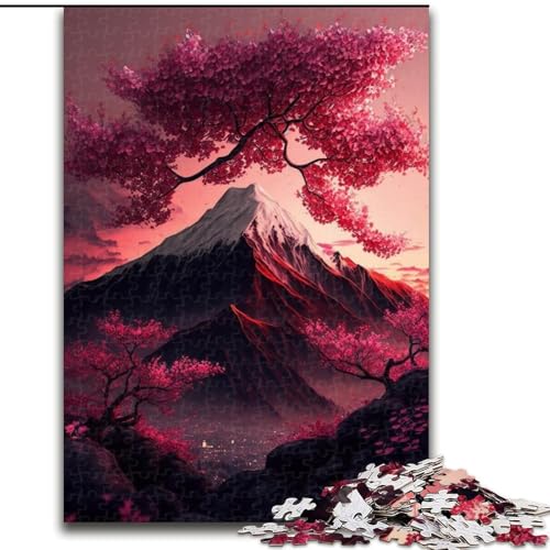 Puzzle 1000 Teile Japanische Kirschblüten Puzzles aus Holz, Herausforderndes Denkspiel für Teenager, Familienspaß Interaktives Spiel 1000 Teile(50x75cm) von MrChunlong
