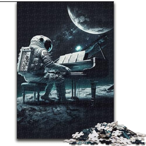 Puzzle 1000 Teile Klavier im Weltraum Puzzle aus Holz, anspruchsvolles Denkspiel für Teenager, Spaß am Familienspieleabend, 1000 Teile(50x75cm) von MrChunlong