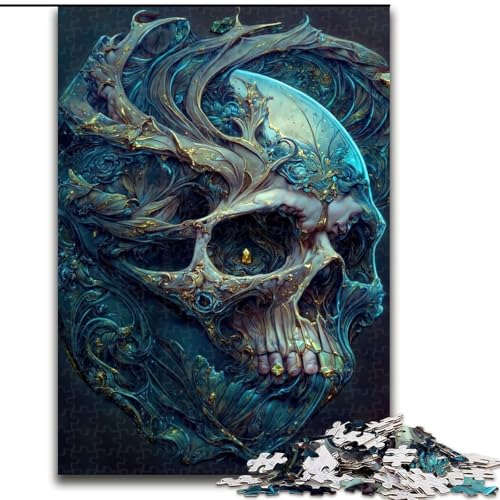 Puzzle 1000 Teile Kristallschädel aus Holz, Geschenkidee für die Feiertage, humorvolles Kunstwerk, detailliertes Kunstwerk, 50x75cm, für Geburtstag, Feiertag, Weihnachten, Halloween Puzzle 1000 Teile Kristallschädel aus Holz, Geschenkidee für die Feiertage, humorvolles Kunstwerk, detailliertes Kunstwerk, 50x75cm, für Geburtstag, Feiertag, Weihnachten, Halloween von MrChunlong