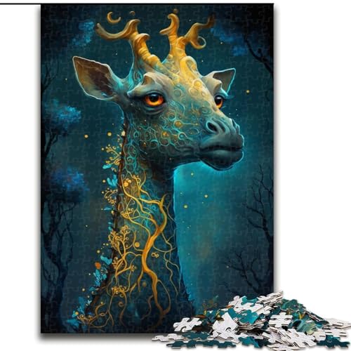 Puzzle 1000 Teile Magische Giraffe Puzzles aus Holz, anspruchsvolles Denkspiel für Teenager, unterhaltsames interaktives Spiel für die ganze Familie, 1000 Teile(50x75cm) von MrChunlong