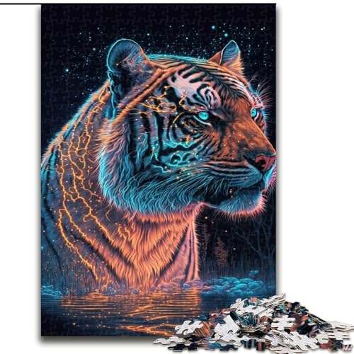 Puzzle 1000 Teile Neontiger aus Holz, Geschenkidee für die Feiertage, humorvolles Kunstwerk, detailliertes Kunstwerk, 50x75cm, für Geburtstag, Feiertag, Weihnachten, Halloween Puzzle 1000 Teile Neontiger aus Holz, Geschenkidee für die Feiertage, humorvolles Kunstwerk, detailliertes Kunstwerk, 50x75cm, für Geburtstag, Feiertag, Weihnachten, Halloween von MrChunlong