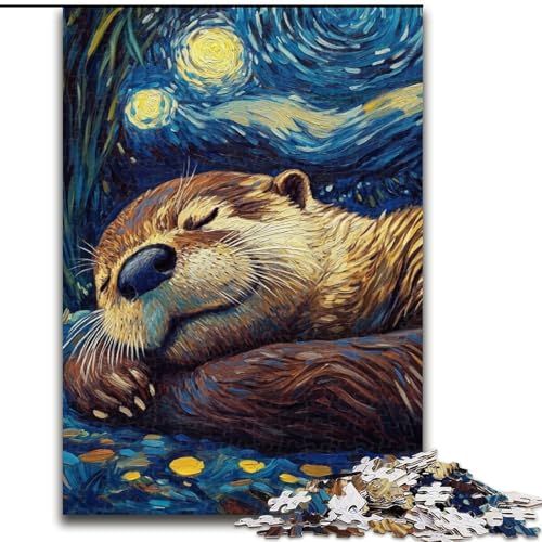 Puzzle 1000 Teile Otter-Nachthimmel aus Holz, anspruchsvolles Denkspiel für Jugendliche, 50x75cm, Weihnachten oder zum Geburtstag Puzzle 1000 Teile Otter-Nachthimmel aus Holz, anspruchsvolles Denkspiel für Jugendliche, 50x75cm, Weihnachten oder zum Geburtstag von MrChunlong