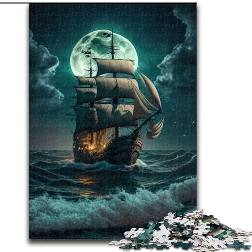 Puzzle 1000 Teile Piratenschiff aus Holz, Geschenkidee für die Feiertage, humorvolles Kunstwerk, detailliertes Kunstwerk, 50x75cm, für Geburtstag, Feiertag, Weihnachten, Halloween Puzzle 1000 Teile Piratenschiff aus Holz, Geschenkidee für die Feiertage, humorvolles Kunstwerk, detailliertes Kunstwerk, 50x75cm, für Geburtstag, Feiertag, Weihnachten, Halloween von MrChunlong