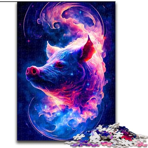 Puzzle 1000 Teile Schwein aus Holz, lustige Aktivität für zu Hause, 50x75cm, Denkspiel für Teenager Puzzle 1000 Teile Schwein aus Holz, lustige Aktivität für zu Hause, 50x75cm, Denkspiel für Teenager von MrChunlong