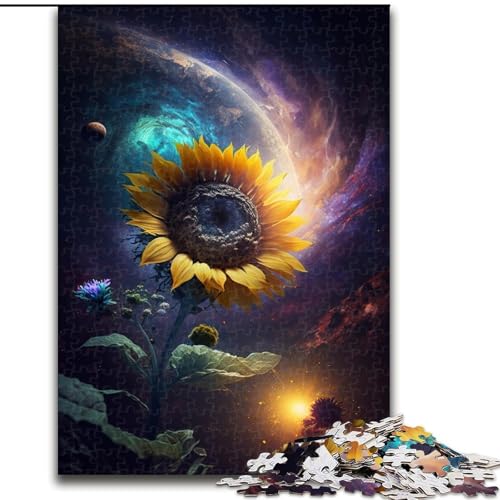 Puzzle 1000 Teile Weltraum-Sonnenblume aus Holz, Geschenkidee für die Feiertage, humorvolles Kunstwerk, detailliertes Kunstwerk, 50x75cm, für Geburtstag, Feiertage, Weihnachten, Halloween Puzzle 1000 Teile Weltraum-Sonnenblume aus Holz, Geschenkidee für die Feiertage, humorvolles Kunstwerk, detailliertes Kunstwerk, 50x75cm, für Geburtstag, Feiertage, Weihnachten, Halloween von MrChunlong