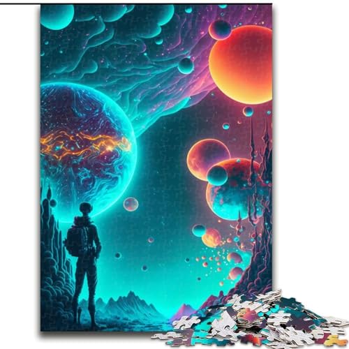 Puzzle 1000 Teile Weltraumreise aus Holz, Geschenkidee für die Feiertage, humorvolles Kunstwerk, detailliertes Kunstwerk, 50x75cm, für Geburtstag, Feiertag, Weihnachten, Halloween Puzzle 1000 Teile Weltraumreise aus Holz, Geschenkidee für die Feiertage, humorvolles Kunstwerk, detailliertes Kunstwerk, 50x75cm, für Geburtstag, Feiertag, Weihnachten, Halloween von MrChunlong