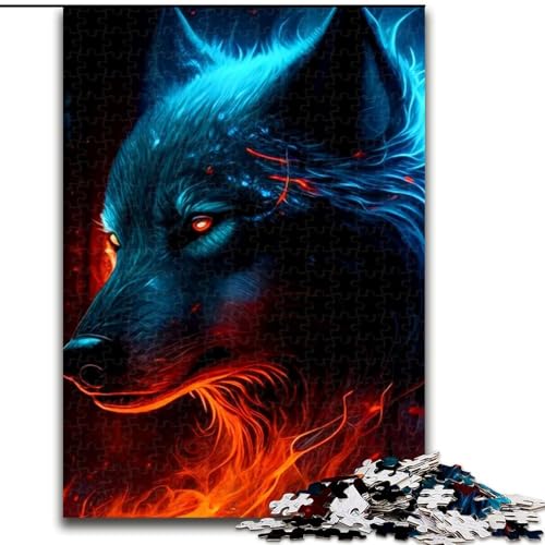 Puzzle 1000 Teile Wolf-Puzzle aus Holz, anspruchsvolles Denkspiel für Teenager, unterhaltsames interaktives Spiel für die ganze Familie, 1000 Teile(50x75cm) von MrChunlong
