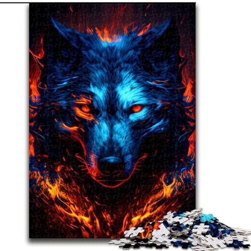 Puzzle 1000 Teile Wolf-Puzzle aus Holz, anspruchsvolles Denkspiel für Teenager, unterhaltsames interaktives Spiel für die ganze Familie, 1000 Teile(50x75cm) von MrChunlong