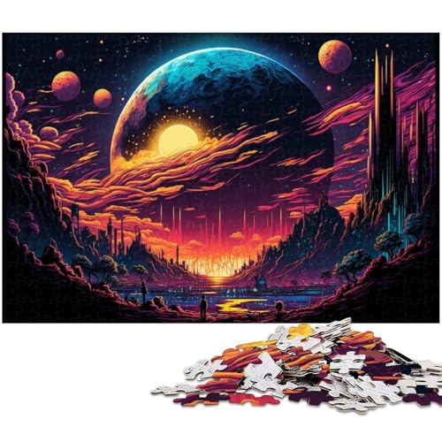 Puzzle 1000 Teile für Erwachsene, Alien Planet, Puzzle für Erwachsene, Spielgeschenk für Erwachsene, interaktives Familienspiel, Gehirn-Herausforderung, Geschenk, 50x75cm/19,68x29,52 Zoll Puzzle 1000 Teile für Erwachsene, Alien Planet, Puzzle für Erwachsene, Spielgeschenk für Erwachsene, interaktives Familienspiel, Gehirn-Herausforderung, Geschenk, 50x75cm/19,68x29,52 Zoll von MrChunlong