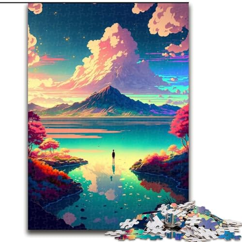 Puzzle 1000 Teile für Erwachsene, Anime-Kunst-Landschaftspuzzle aus Holz, anspruchsvolles DIY-Denkspiel, perfektes Familienspiel oder dekoratives Geschenk, 1000 Stück(50x75cm) von MrChunlong