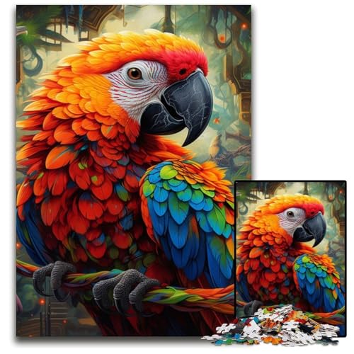 Puzzle 1000 Teile für Erwachsene, Art Parrot, Holzpuzzle, Denkspiel, interaktives Familienspiel, geeignet für Kinder ab 14 Jahren, 50x75cm/19,68x29,52 Zoll Puzzle 1000 Teile für Erwachsene, Art Parrot, Holzpuzzle, Denkspiel, interaktives Familienspiel, geeignet für Kinder ab 14 Jahren, 50x75cm/19,68x29,52 Zoll von MrChunlong