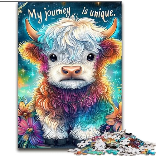 Puzzle 1000 Teile für Erwachsene, Baby Yak, Lernspiele, Heimdekoration, ganze Familie (Größe 26x38cm) von MrChunlong