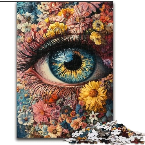Puzzle 1000 Teile für Erwachsene, Blumenaugen, Spiele, Spielzeug, Geschenk, einzigartige Geburtstags- und Geschenkideen für Kinder ab 14 Jahren (Größe 26x38cm) von MrChunlong