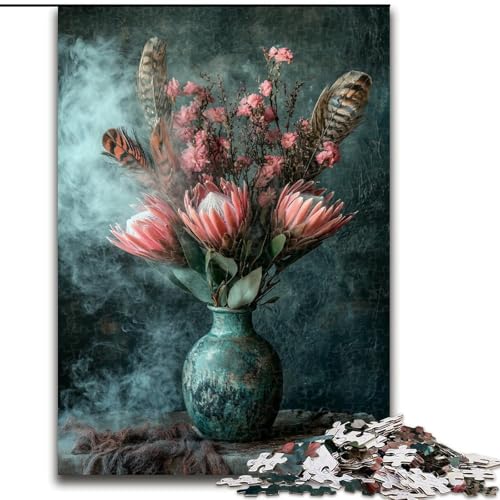 Puzzle 1000 Teile für Erwachsene, Blumenkunst, Spiele, Spielzeug, Geschenk, einzigartige Geburtstags- und Geschenkideen für Kinder ab 14 Jahren (Größe 50x75cm) von MrChunlong