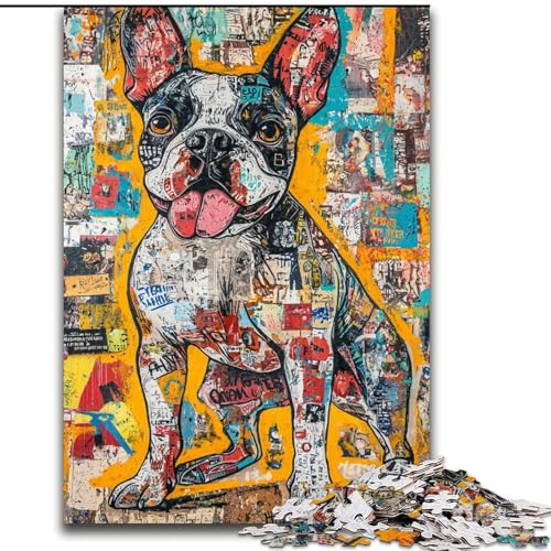 Puzzle 1000 Teile für Erwachsene, Boxerhund, Lernspielzeug für Erwachsene, ganze Familie ab 14 Jahren (Größe 50x75cm) von MrChunlong