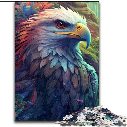 Puzzle 1000 Teile für Erwachsene, Bunte Adler aus Holz, perfektes DIY-Kunstdekor oder Geburtstagsgeschenk, 50x75cm, für Geburtstag, Urlaub, Weihnachten, Halloween Puzzle 1000 Teile für Erwachsene, Bunte Adler aus Holz, perfektes DIY-Kunstdekor oder Geburtstagsgeschenk, 50x75cm, für Geburtstag, Urlaub, Weihnachten, Halloween von MrChunlong