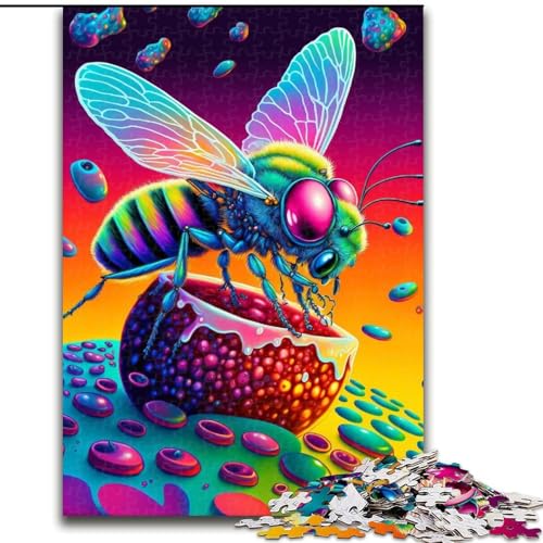 Puzzle 1000 Teile für Erwachsene, Bunte Bienen, aus Holz, perfektes DIY-Kunstdekor oder Geburtstagsgeschenk, 50x75cm, für Geburtstag, Urlaub, Weihnachten, Halloween Puzzle 1000 Teile für Erwachsene, Bunte Bienen, aus Holz, perfektes DIY-Kunstdekor oder Geburtstagsgeschenk, 50x75cm, für Geburtstag, Urlaub, Weihnachten, Halloween von MrChunlong