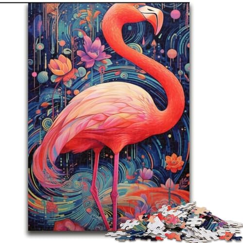Puzzle 1000 Teile für Erwachsene, Bunte Flamingos aus Holz, perfektes DIY-Kunstdekor oder Geburtstagsgeschenk, 50x75cm, für Geburtstag, Urlaub, Weihnachten, Halloween Puzzle 1000 Teile für Erwachsene, Bunte Flamingos aus Holz, perfektes DIY-Kunstdekor oder Geburtstagsgeschenk, 50x75cm, für Geburtstag, Urlaub, Weihnachten, Halloween von MrChunlong