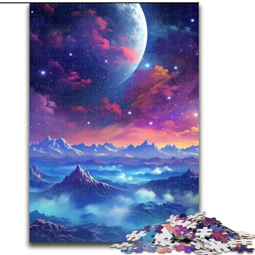 Puzzle 1000 Teile für Erwachsene, Bunte Galaxie, aus Holz, Kinder ab 14 Jahren, 50x75cm, Denkspiel für Teenager von MrChunlong