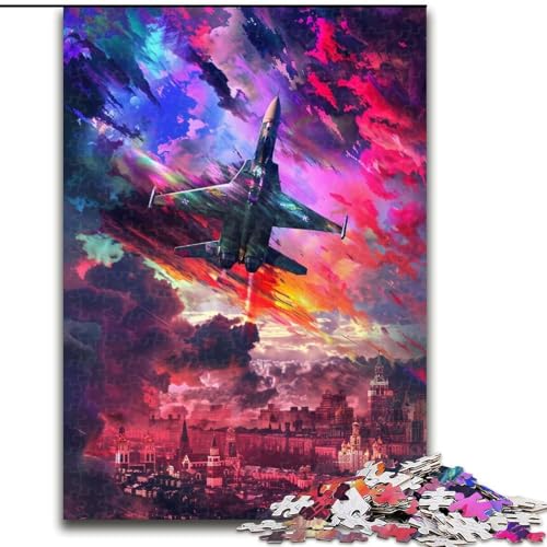 Puzzle 1000 Teile für Erwachsene, Bunte Kämpfer-Puzzles aus Holz, Spielzeug, Geschenk, pädagogisches intellektuelles Entspannungsspiel, lustiges Familienspiel, 1000 Teile(50x75cm) von MrChunlong