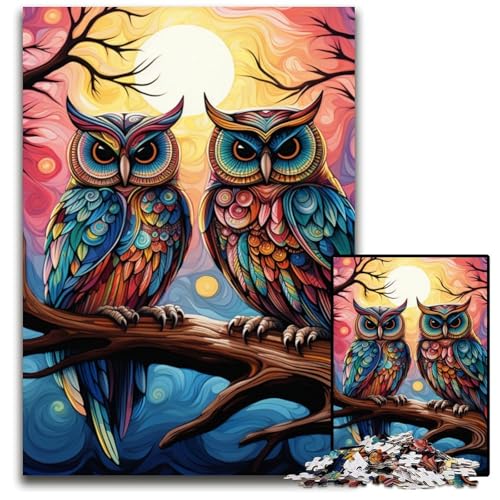 Puzzle 1000 Teile für Erwachsene, Bunte Kunst-Eule, Holzpuzzle, Denkspiel für Teenager und Familieninteraktion, 50x75cm/19,68x29,52 Zoll Puzzle 1000 Teile für Erwachsene, Bunte Kunst-Eule, Holzpuzzle, Denkspiel für Teenager und Familieninteraktion, 50x75cm/19,68x29,52 Zoll von MrChunlong