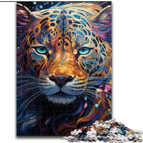 Puzzle 1000 Teile für Erwachsene, Bunte Leopardenkunst aus Holz, perfekte DIY-Kunstdekoration oder Geburtstagsgeschenk, 50x75cm, für Geburtstag, Urlaub, Weihnachten, Halloween Puzzle 1000 Teile für Erwachsene, Bunte Leopardenkunst aus Holz, perfekte DIY-Kunstdekoration oder Geburtstagsgeschenk, 50x75cm, für Geburtstag, Urlaub, Weihnachten, Halloween von MrChunlong