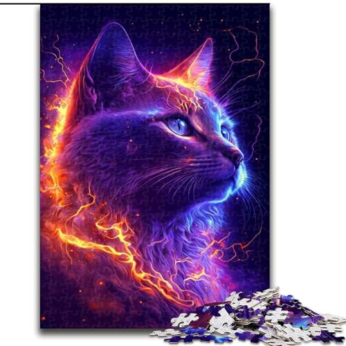 Puzzle 1000 Teile für Erwachsene, Bunte Neonkatze aus Holz, Kinder ab 14 Jahren, 50x75cm, Spaß für die ganze Familie, Basteln, perfekt für Geburtstage, Feiertage Puzzle 1000 Teile für Erwachsene, Bunte Neonkatze aus Holz, Kinder ab 14 Jahren, 50x75cm, Spaß für die ganze Familie, Basteln, perfekt für Geburtstage, Feiertage von MrChunlong