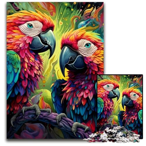 Puzzle 1000 Teile für Erwachsene, Bunter Papagei, Unmögliches Puzzle für Erwachsene, DIY-Heimdekor-Geschenk, Denkspiel, 50x75cm/19,68x29,52 Zoll Puzzle 1000 Teile für Erwachsene, Bunter Papagei, Unmögliches Puzzle für Erwachsene, DIY-Heimdekor-Geschenk, Denkspiel, 50x75cm/19,68x29,52 Zoll von MrChunlong