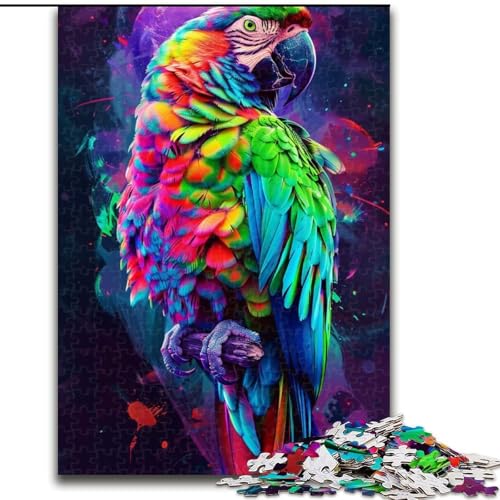 Puzzle 1000 Teile für Erwachsene, Bunter Papagei aus Holz, für Jugendliche ab 14 Jahren, Heimdekoration 50x75cm, für Geburtstage, Feiertage und besondere Anlässe Puzzle 1000 Teile für Erwachsene, Bunter Papagei aus Holz, für Jugendliche ab 14 Jahren, Heimdekoration 50x75cm, für Geburtstage, Feiertage und besondere Anlässe von MrChunlong