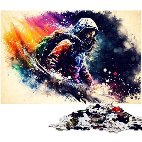 Puzzle 1000 Teile für Erwachsene, Bunter Skifahrer, Unmögliches Puzzle für Erwachsene, DIY-Heimdekor-Geschenk, Denkspiel, 50x75cm/19,68x29,52 Zoll Puzzle 1000 Teile für Erwachsene, Bunter Skifahrer, Unmögliches Puzzle für Erwachsene, DIY-Heimdekor-Geschenk, Denkspiel, 50x75cm/19,68x29,52 Zoll von MrChunlong