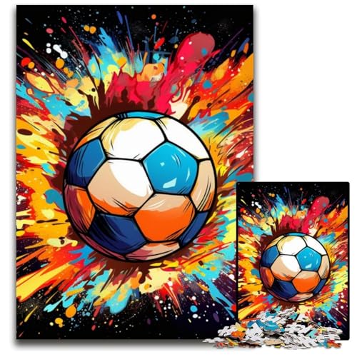 Puzzle 1000 Teile für Erwachsene, Buntes Fußball-Holzpuzzle, Denkspiel, Interaktives Familienspiel, Geeignet für Kinder ab 14 Jahren, 50x75cm/19,68x29,52 Zoll Puzzle 1000 Teile für Erwachsene, Buntes Fußball-Holzpuzzle, Denkspiel, Interaktives Familienspiel, Geeignet für Kinder ab 14 Jahren, 50x75cm/19,68x29,52 Zoll von MrChunlong