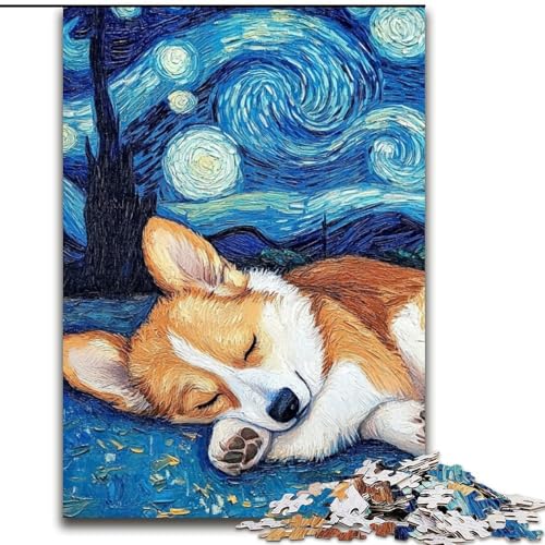 Puzzle 1000 Teile für Erwachsene, Corgi-Nachthimmel, aus Holz, perfektes DIY-Kunstdekor oder Geburtstagsgeschenk, 50x75cm, für Geburtstage, Feiertage, Weihnachten, Halloween Puzzle 1000 Teile für Erwachsene, Corgi-Nachthimmel, aus Holz, perfektes DIY-Kunstdekor oder Geburtstagsgeschenk, 50x75cm, für Geburtstage, Feiertage, Weihnachten, Halloween von MrChunlong