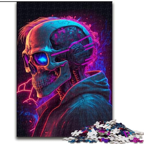 Puzzle 1000 Teile für Erwachsene, Cyber-Totenkopf, aus Holz, einzigartige DIY-Geschenkidee für die Heimdekoration, 50x75cm, Denkspiel für Teenager Puzzle 1000 Teile für Erwachsene, Cyber-Totenkopf, aus Holz, einzigartige DIY-Geschenkidee für die Heimdekoration, 50x75cm, Denkspiel für Teenager von MrChunlong