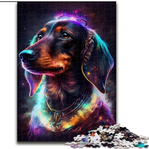 Puzzle 1000 Teile für Erwachsene, Dackel, aus Holz, Kinder ab 14 Jahren, 50x75cm, Denkspiel für Teenager von MrChunlong