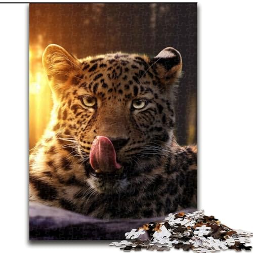 Puzzle 1000 Teile für Erwachsene, Das Leopardenjunge-Puzzle aus Holz, Herausforderndes DIY-Denkspiel, Perfektes Familienspiel Oder Dekoratives Geschenk, 1000 Stück(50x75cm) von MrChunlong