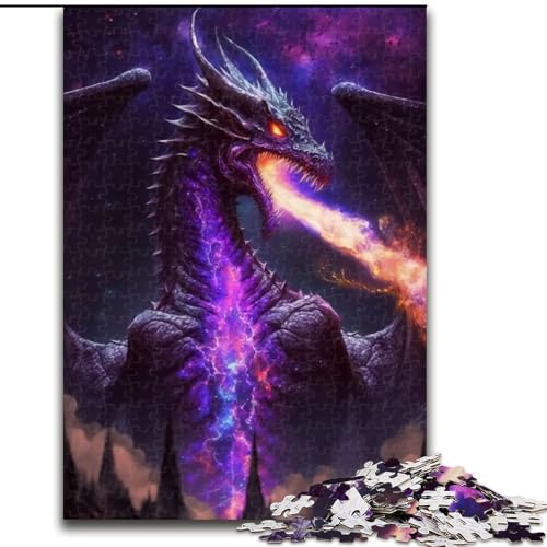 Puzzle 1000 Teile für Erwachsene, Der kosmische Drachenkönig, Puzzle aus Holz, Geschenkidee zum Geburtstag, anspruchsvolles Denkspiel, 1000 Teile(50x75cm) von MrChunlong