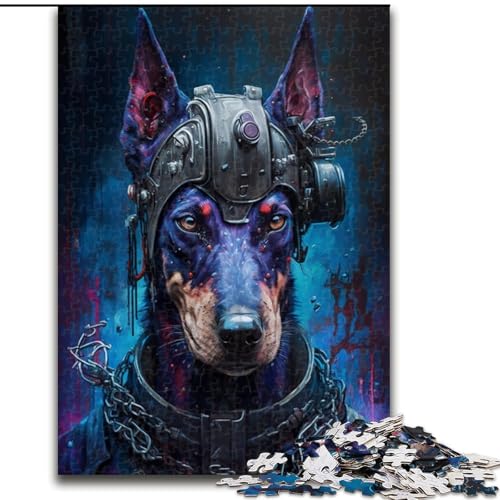 Puzzle 1000 Teile für Erwachsene, Dobermann-Krieger, aus Holz, Kinder ab 14 Jahren, 50x75cm, Denkspiel für Teenager von MrChunlong