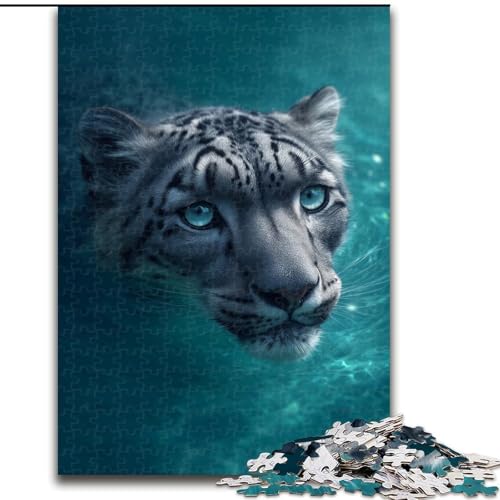 Puzzle 1000 Teile für Erwachsene, Dschungelleopard, Lernspielzeug für Erwachsene, ganze Familie ab 14 Jahren (Größe 26x38cm) von MrChunlong