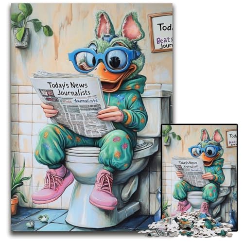 Puzzle 1000 Teile für Erwachsene, Elefanten-Toiletten-Puzzle aus Holz, Denkspiel, interaktives Familienspiel, geeignet für Kinder ab 14 Jahren, 50x75cm/19,68x29,52 Zoll Puzzle 1000 Teile für Erwachsene, Elefanten-Toiletten-Puzzle aus Holz, Denkspiel, interaktives Familienspiel, geeignet für Kinder ab 14 Jahren, 50x75cm/19,68x29,52 Zoll von MrChunlong